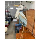 Iron Art Heron Yard Statue