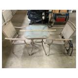 Glass Top Table and 2 Chairs