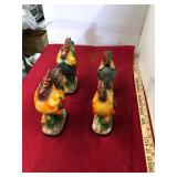 4 Piece Chicken Rooster  Lot