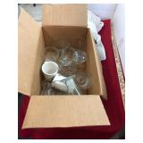 Glassware Box Lot & Calvin Klein Blanket