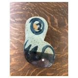 Signed Pottery Container with Jewelry