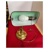 Vintage Brass Green Desk Lamp
