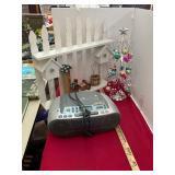 Sony Radio, Christmas Tree, Fence Shelf