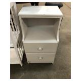 White Wooden End Table