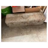 Metal Tool Box with Antique Tools