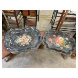 Antique Tole Painted Serving Trays