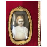 Antique Bubble Frame Childs Portrait