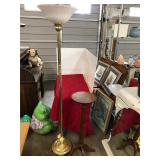 Floor Standing Lamp and Fern Stand