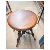 Antique Glass foot Piano Stool