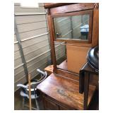 Antique Oak Washstand with Mirror