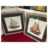 2 Framed Boat Prints