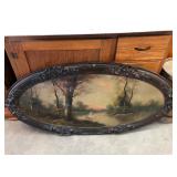 Large Antique Oval Wall Hanging