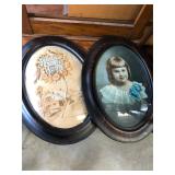 2 Large Antique Oval Wall Hangings