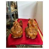 Pair of Vintage Rooster Chickens