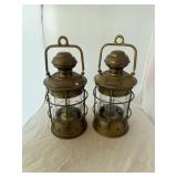 Pair of Brass Lifeboat Lanterns