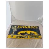 Antique Evinrude Outboard Motor Advertising Sign