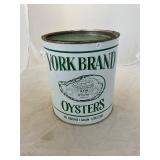 York Brand VA 394 Gallon Oyster Can