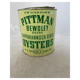 Pittman Bewdley Lancaster VA Gallon Oyster Can