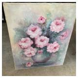 Signed Flower Oil on Canvas