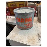 Vintage Old Pal Minnow Bucket Can