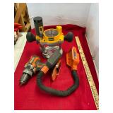 Rigid Power Drill, Light, Dewalt Router attachment
