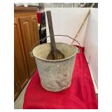 Metal Can & Military Shovel