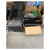 Vintage Leather Drs Bag, Books, and Necklaces