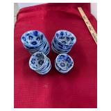 Blue & White Glass Cups