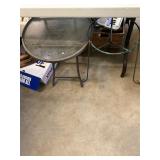 2 Piece Outdoor Table and Plant Stand Lot