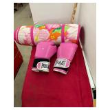Pink Boxing Gloves & Beach Towel
