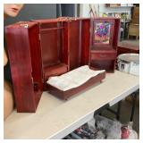Portable Doll Chest with Bed and Wardrobe Closet