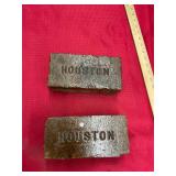 2 Antique Houston Bricks