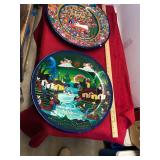 2 Mexican Pottery Wedding Plates