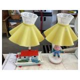2 Vintage Childrens Lamps