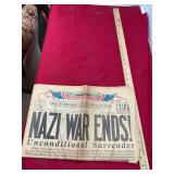 1945 WW2 Ends Newspaper