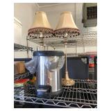 2 Lamps and Small Trashcan