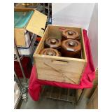 Vintage Canisters and Crate