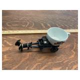 Cast Iron Wagon and Limoges Cup