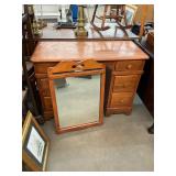 Maple Vanity and Mirror