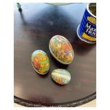 3 Vintage Easter Eggs