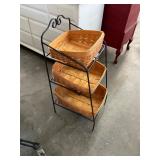 Longaberger 3 Tier Baskets and Stand