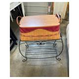 Longaberger Basket and Iron Stand