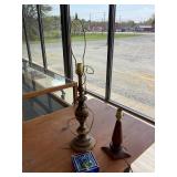 2 Vintage Lamps and Stained Glass Box