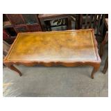 Leather Top French Coffee Table