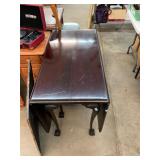 Antique Drop Side Clawfoot Table