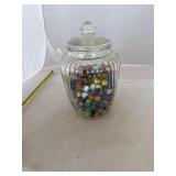 Marbles in Jar Lot