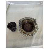 2 Piece Carnival Glass Lot