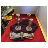 Pair of Weighted Sterling Candelabras