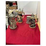 4 German Beer Steins