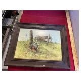 Vintage Rudy Nappi "Daisy & Wagon"  Print